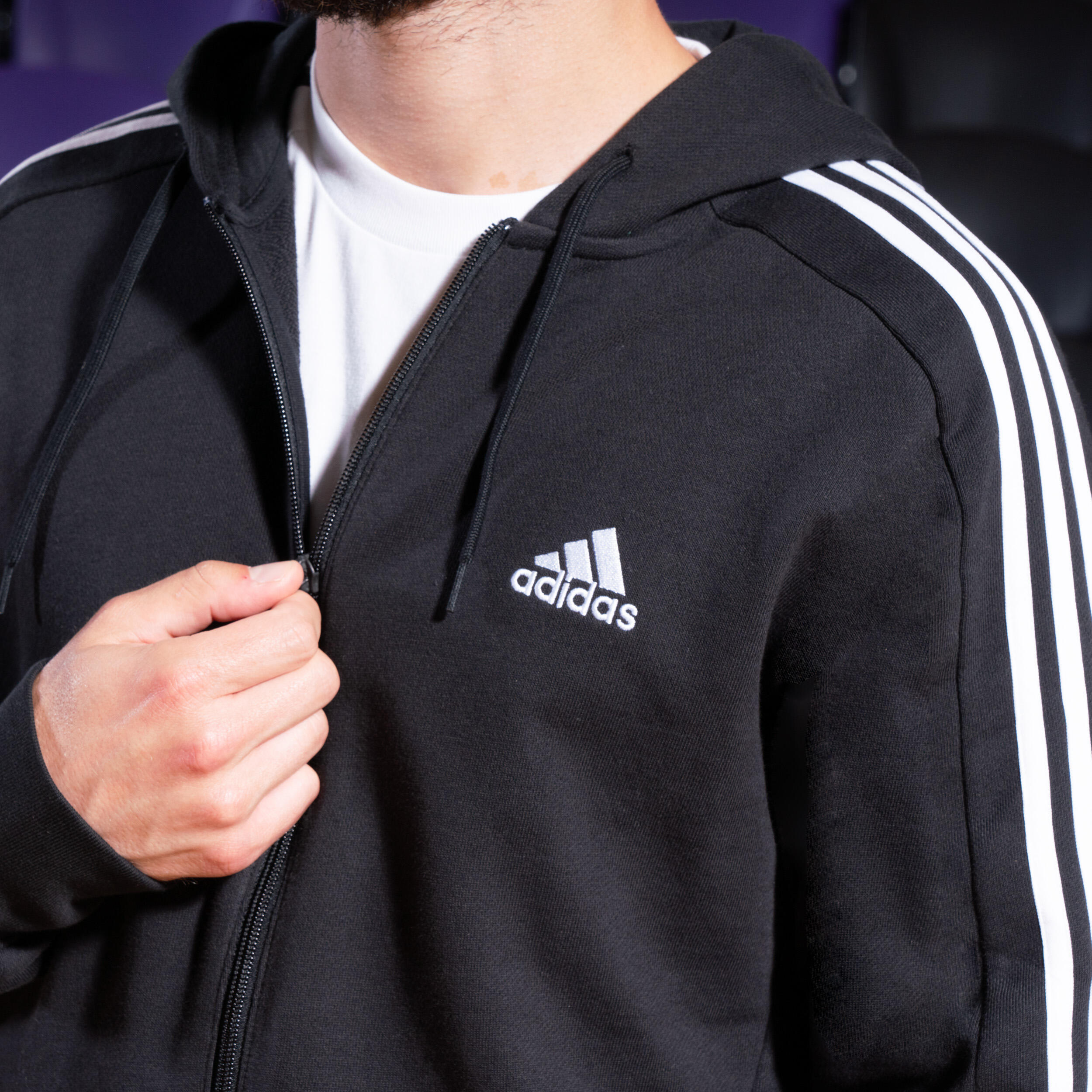 SWEAT A CAPUCHE DE FITNESS SOFT TRAINING ADIDAS HOMME NOIR 8/10