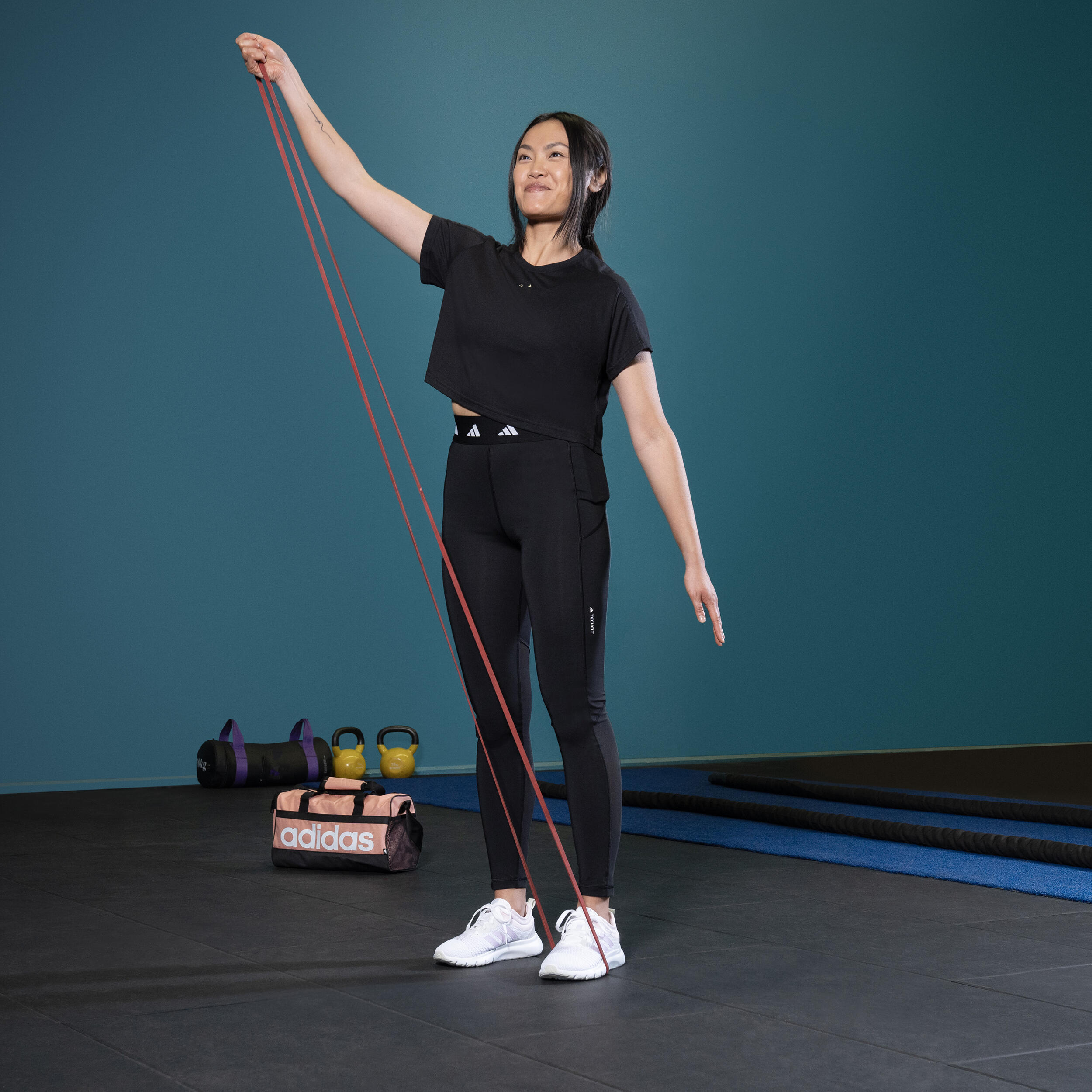 LEGGING TECHFIT DE FITNESS CARDIO ADIDAS FEMME NOIR 8/10