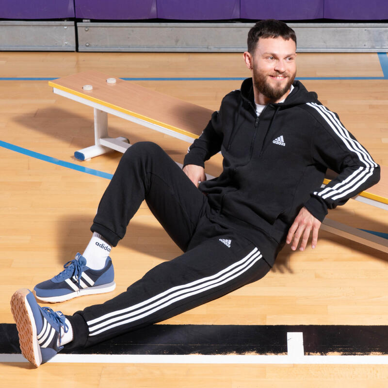 Pánská fitness mikina s kapucí Adidas černá