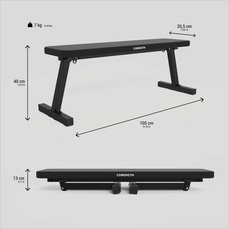 Fold-Down Weights Bench 100