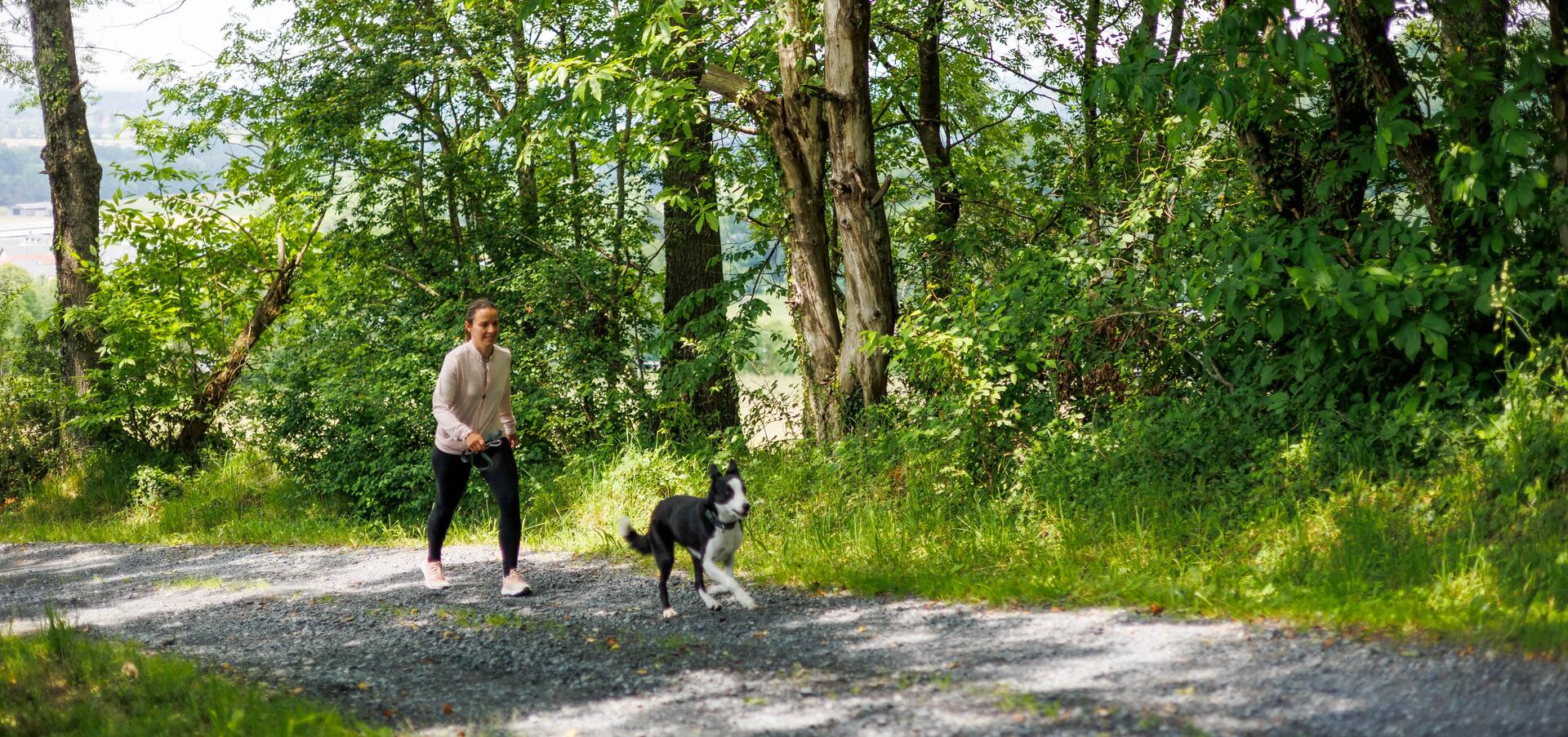 courir avec son chien