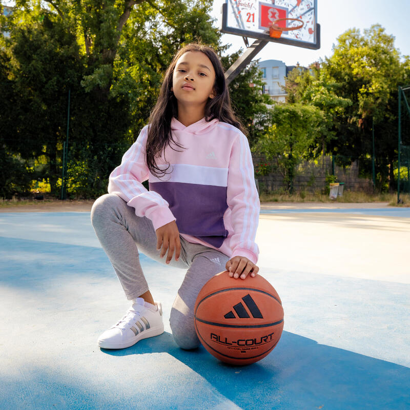 Sweat à capuche adidas enfant rose violet