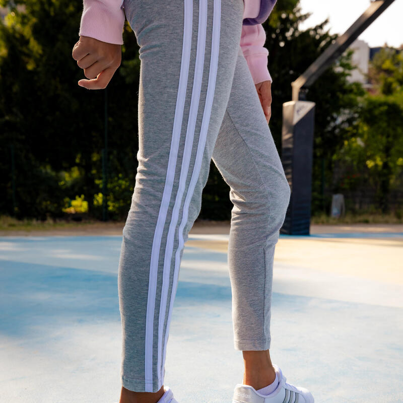 Adidas Leggings Mädchen Baumwolle - grau ADIDAS - DECATHLON