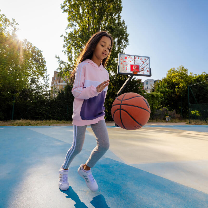 Sweat à capuche adidas enfant rose violet