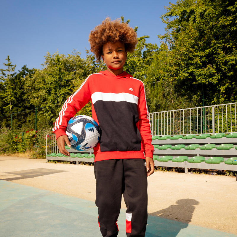 Sweat à capuche adidas enfant rouge noir