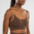 Brassière de danse femme bretelles convertibles pour galas Marron foncé