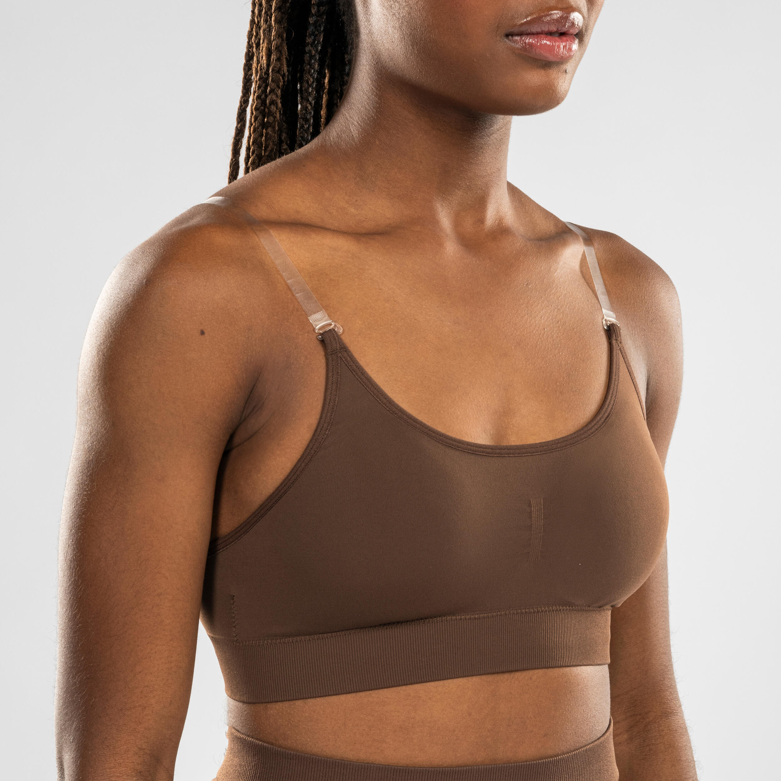Brassiere de danse moderne sans couture noire femme STAREVER Decathlon