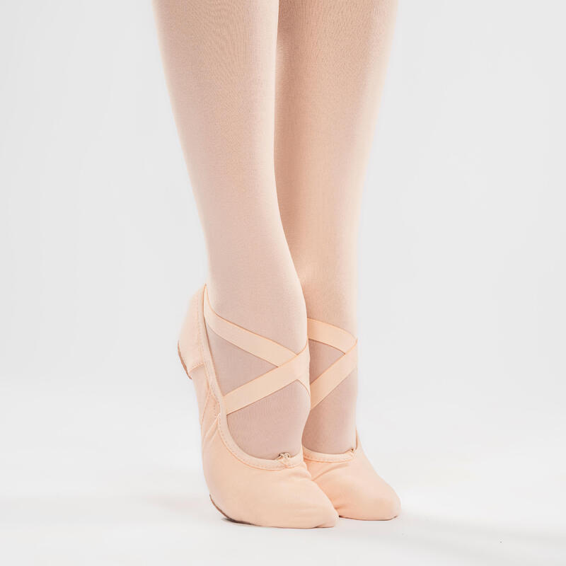 Ballettschuhe geteilte Sohle Stretch-Leinen Gr. 28‒40 - rosa