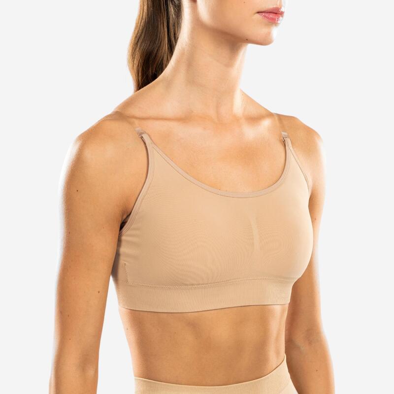 Brassière bretelles amovibles femme, beige