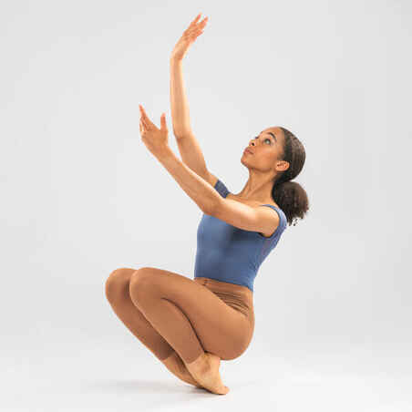 Women's Footless Ballet Tights - Camel