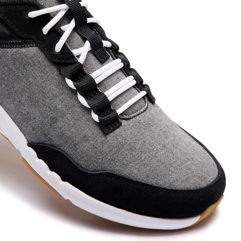 Pánska obuv Walk Active na mestskú chôdzu čierno-sivá