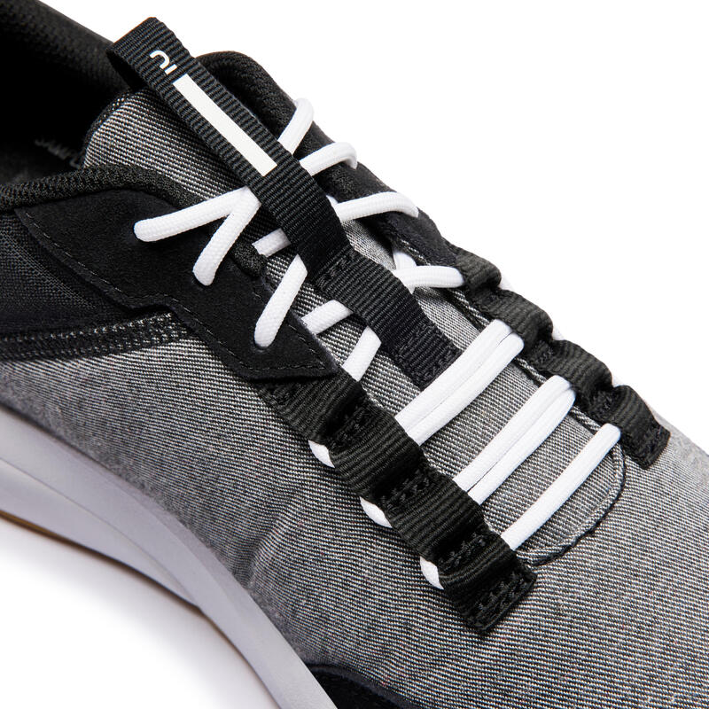 Sneakers voor wandelen in de stad heren Walk Active zwart grijs