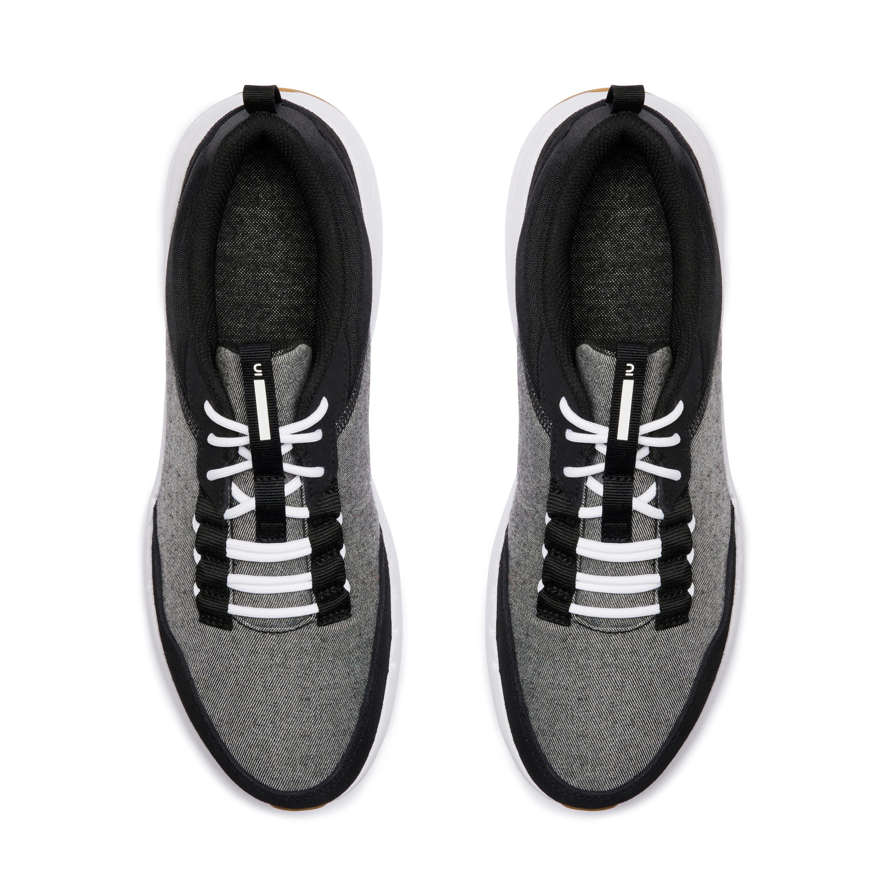 Walk Active Men's Urban Walking Shoes - Black Grey 6/8