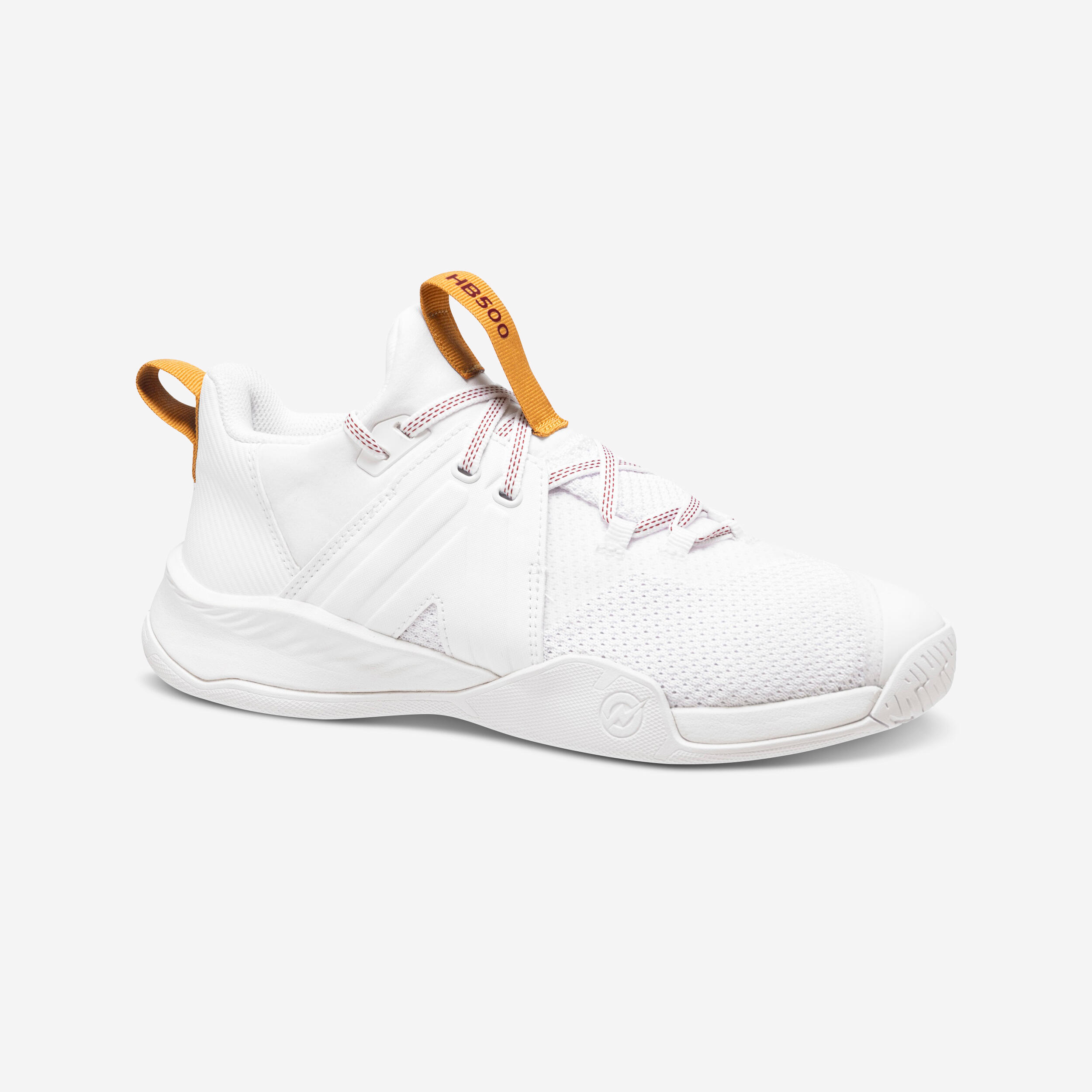 Atorka - Chaussures De Handball H500 Faster Blanc - Chaussures De Sport - Handball - Blanc-jaune-marron-rouge - 46 - Decathlon
