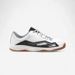 Chaussures de handball Enfant avec lacets - H100 blanc noir