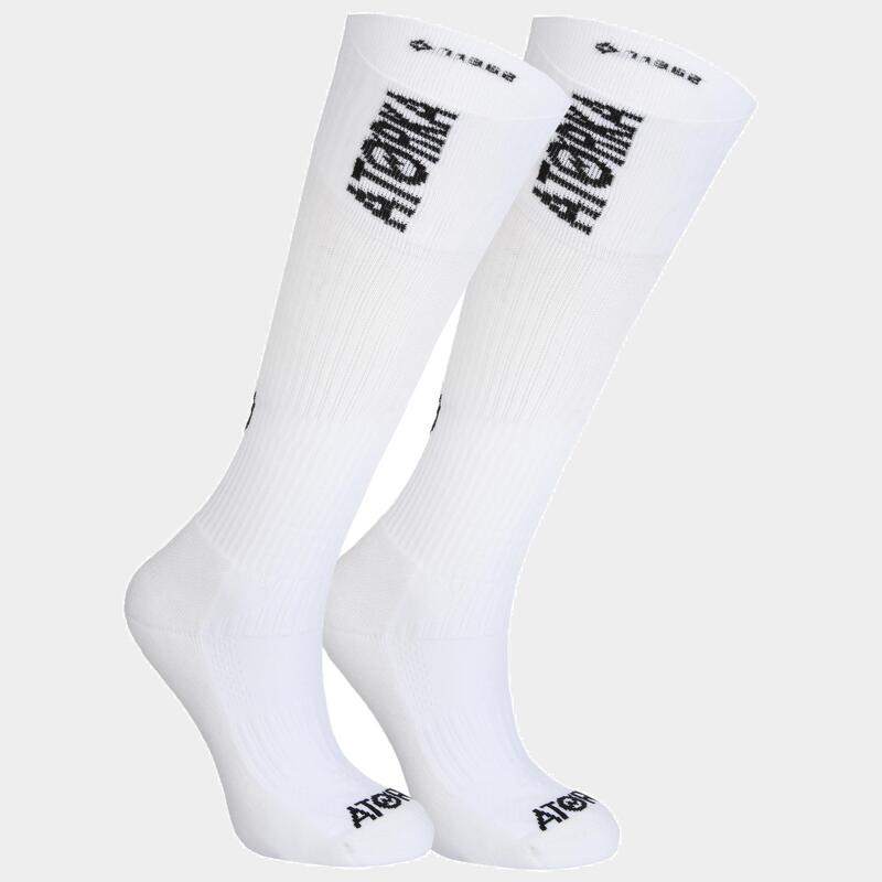 Chaussettes de handball high - 1 paire H500 blanc