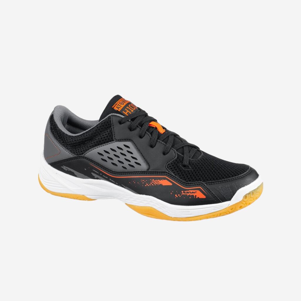 Men's Handball Shoes H100 - Grey/Black/Orange