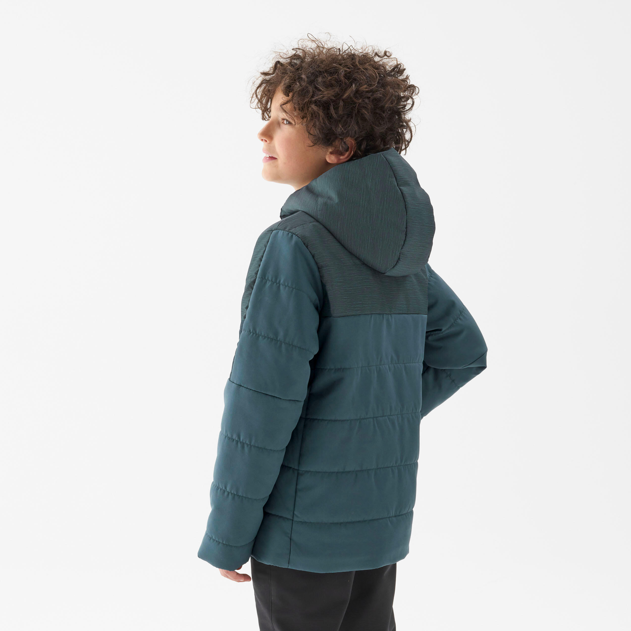 Kids’ Hiking Padded Jacket NH100 - Aged 7-15 - Blue 5/5