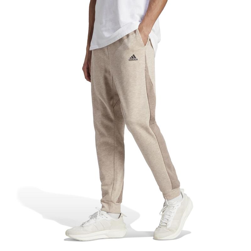 Joggingbroek voor fitness en soft training heren beige