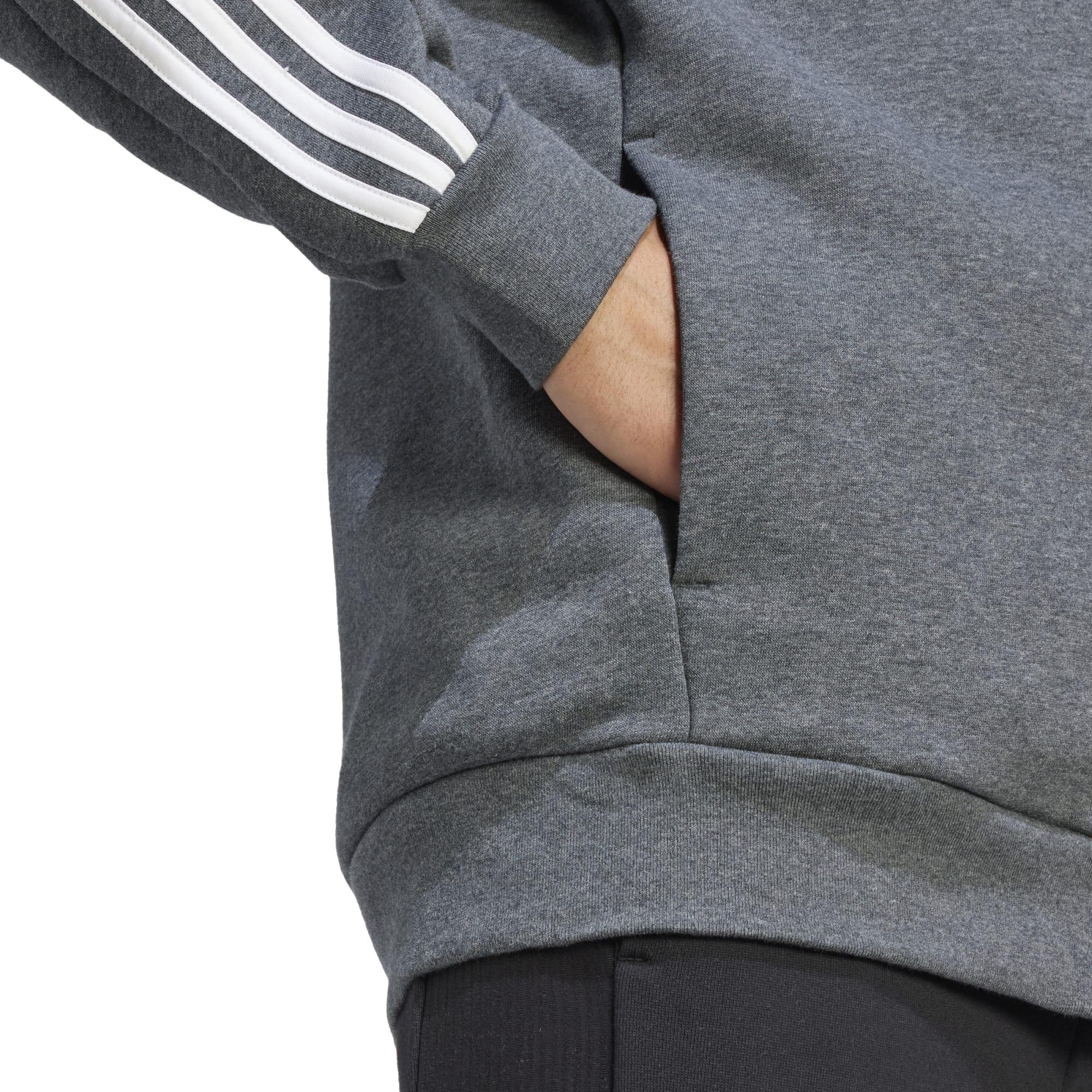ADIDAS Pánska mikina na fitnes s kapucňou sivá S · záber 6
