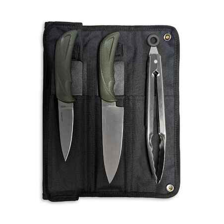 BUSHCRAFT BIVOUAC BARBECUE KNIFE KIT FOR COOKING OVER FIRE