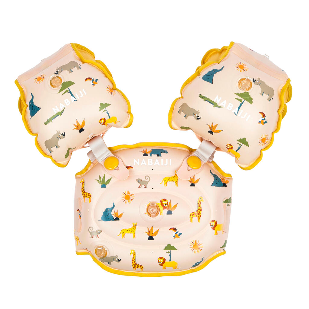 Brassards ceinture évolutifs de piscine Enfant 15-30kg - Tiswim allwish bleu