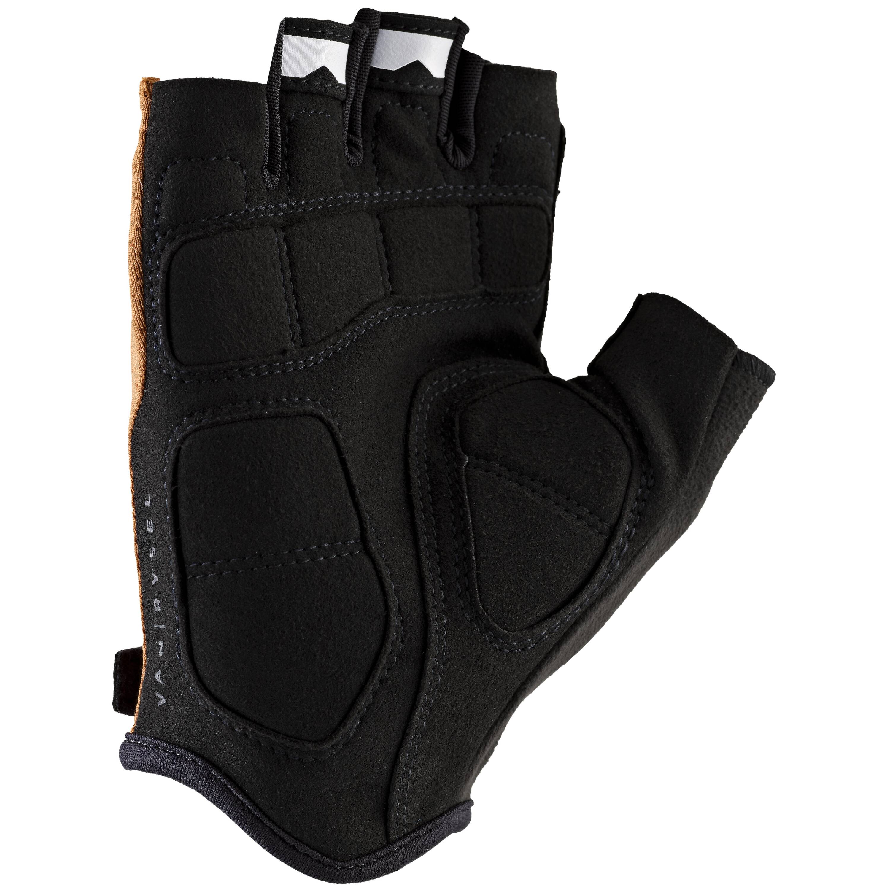 Road Cycling Gloves 900 - Brown -  2