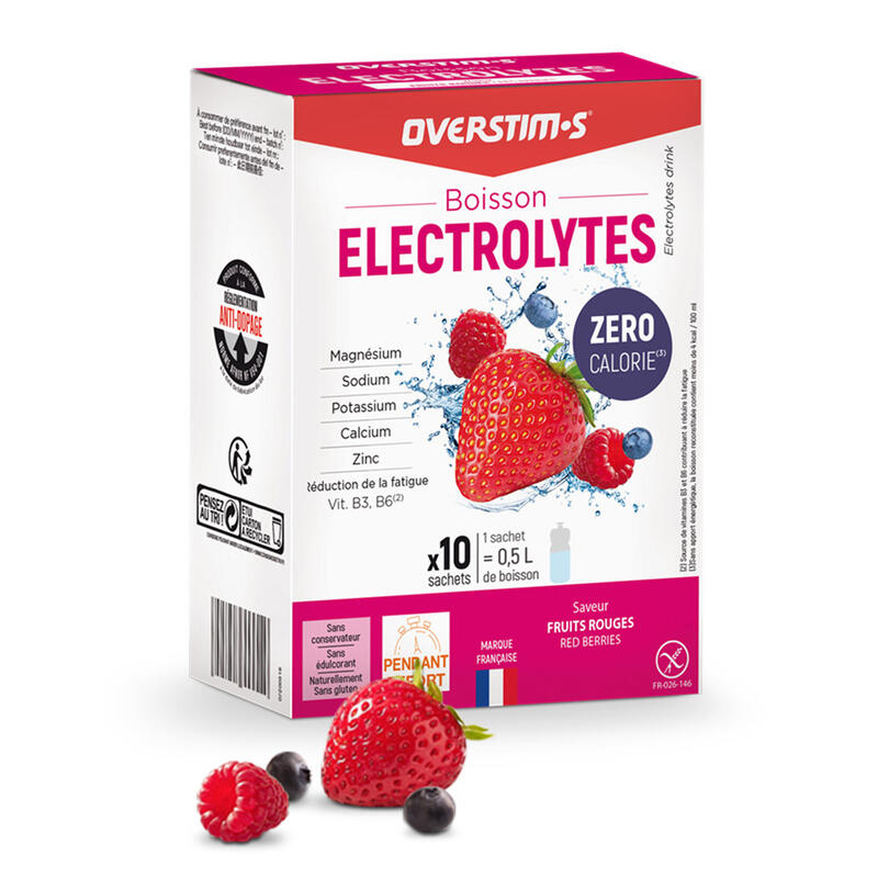 Bebida Electrolítica Frutos Rojos (Cero Calorías) - Estuche 10 Sobres x 8 g