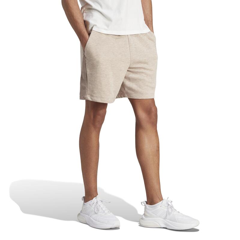 SHORT MELANGE DE FITNESS SOFT TRAINING ADIDAS HOMME BEIGE