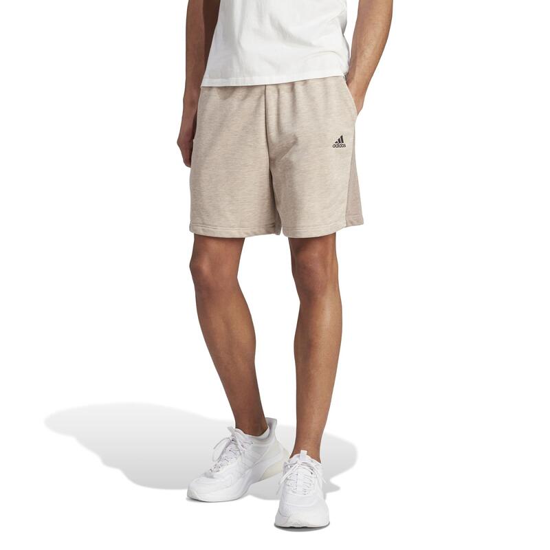 SHORT MELANGE DE FITNESS SOFT TRAINING ADIDAS HOMME BEIGE