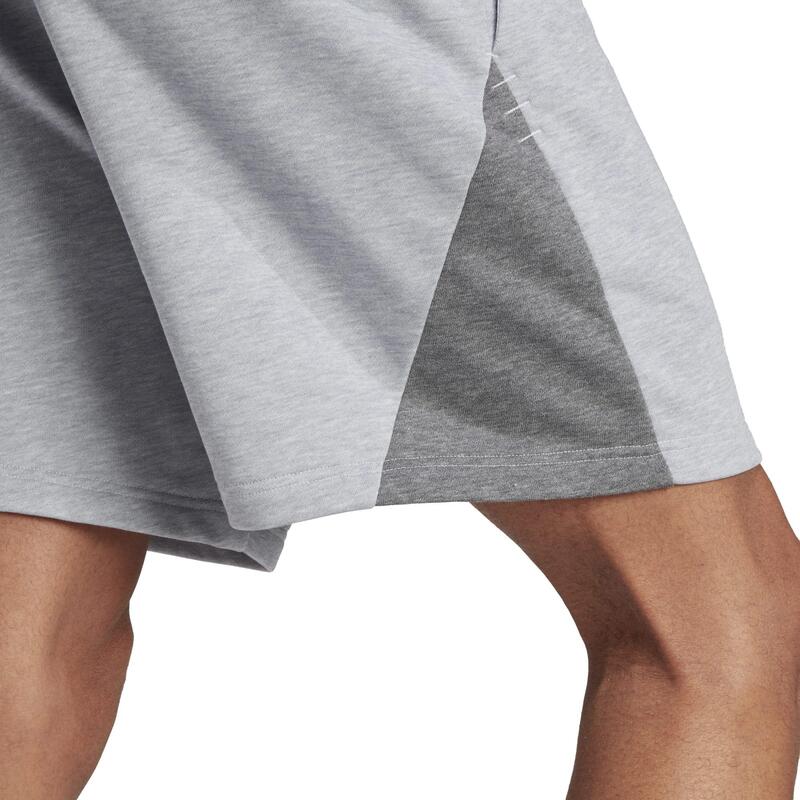 SHORT MELANGE DE FITNESS SOFT TRAINING ADIDAS HOMME BLEU GRIS