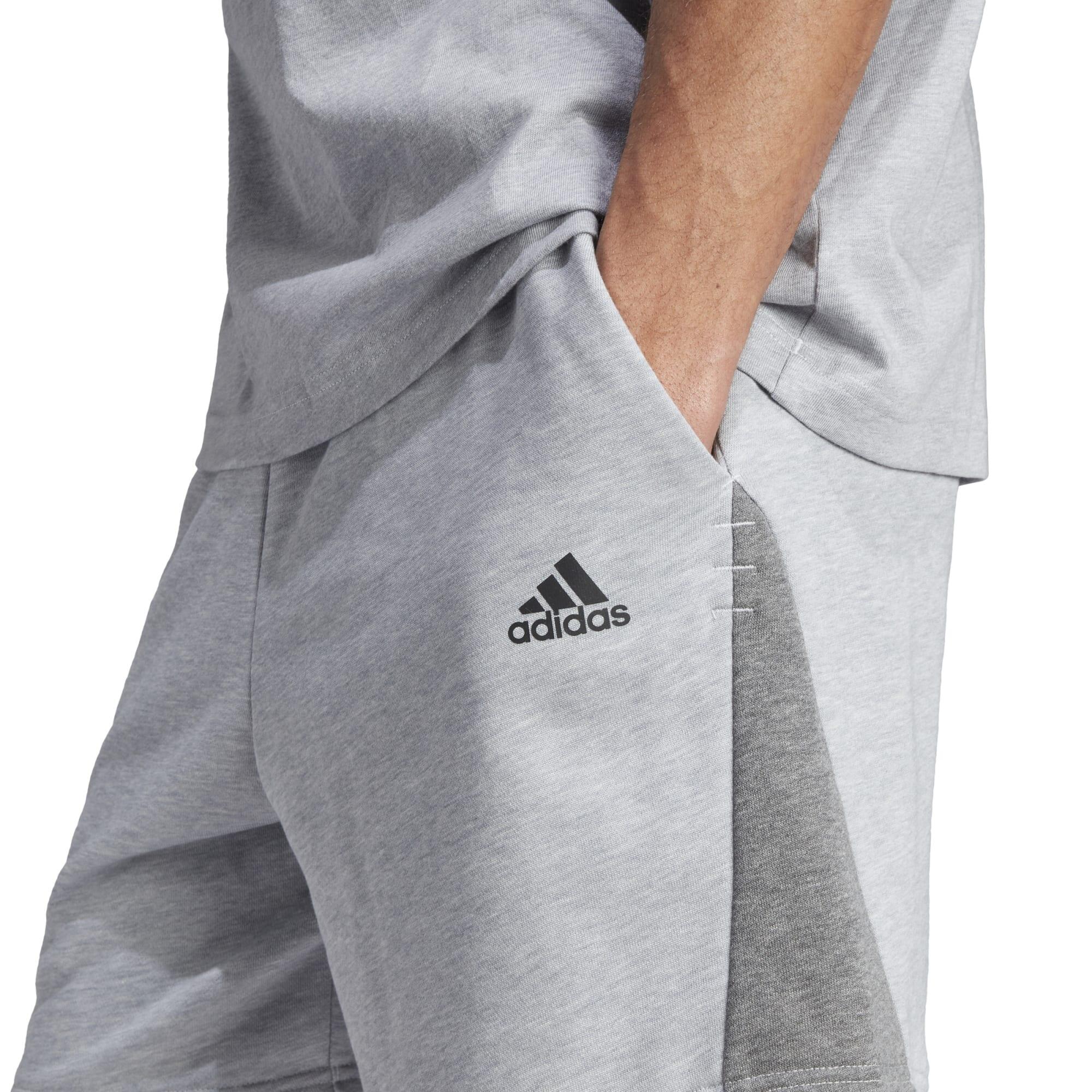 Men's Low-Impact Fitness Blended Shorts - Blue/Grey 4/5