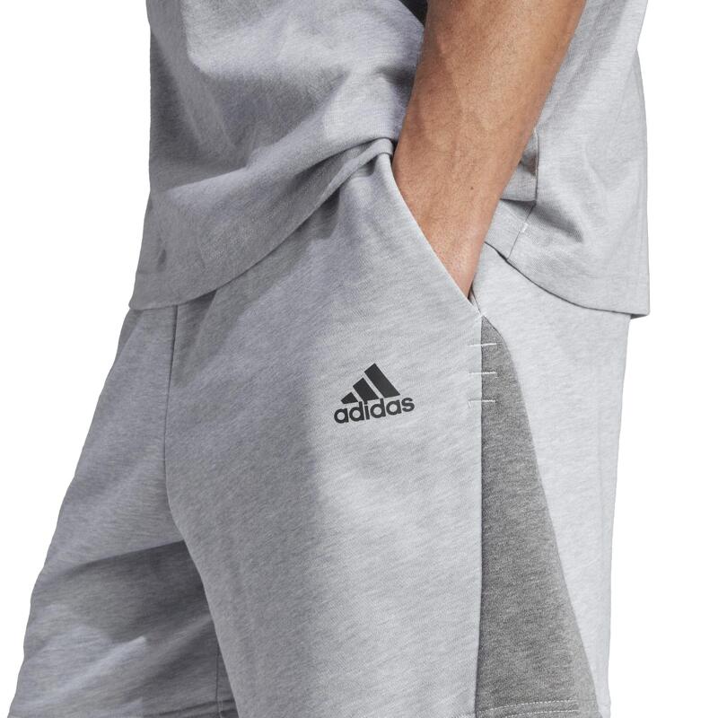 Pantalón Corto Fitness Soft Training Adidas Hombre Azul Gris