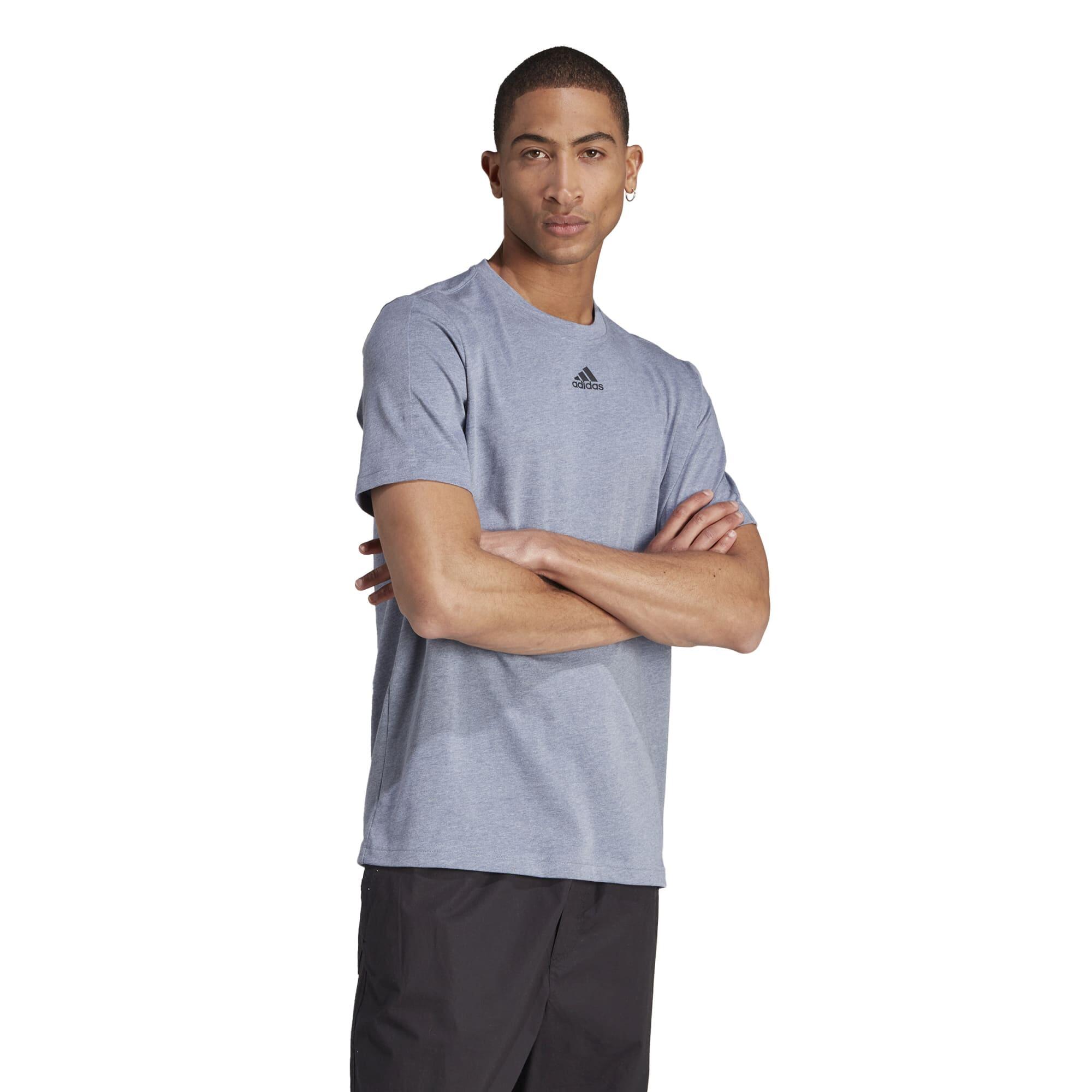 T-SHIRT DE FITNESS HOMEM ADIDAS AZUL/CINZENTO 2/10