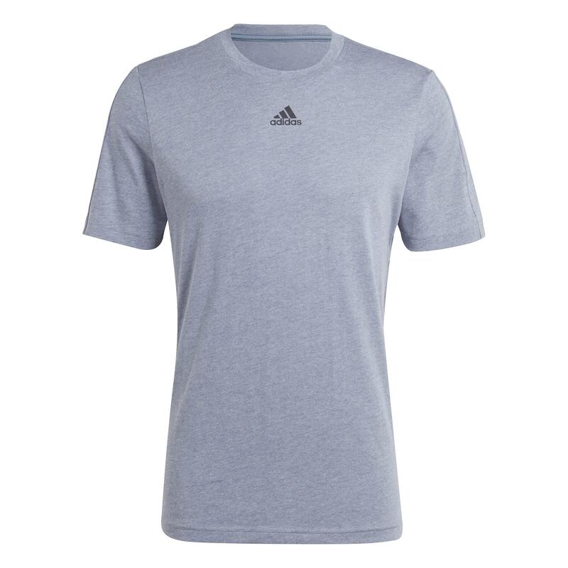 Camiseta Fitness Soft Training Adidas Hombre Azul Gris Mezcla