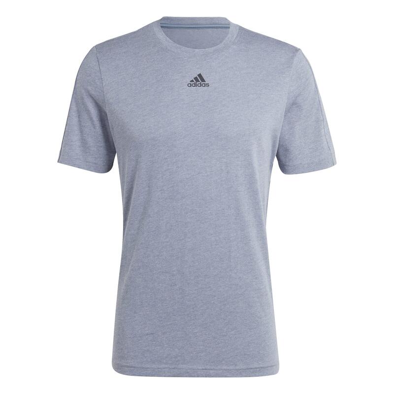 T-shirt uomo fitness ADIDAS regular azzurro-grigio