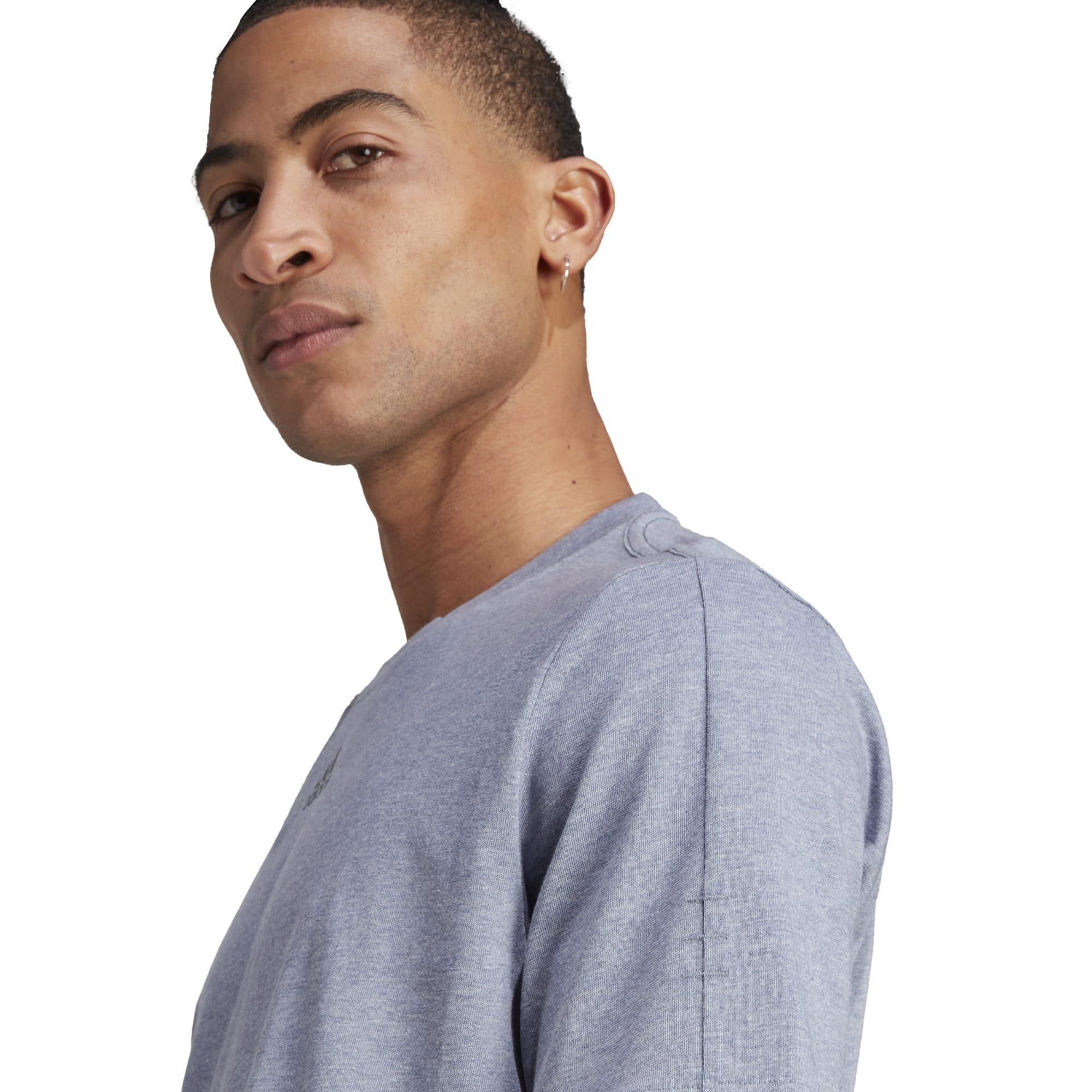 T-SHIRT DE FITNESS HOMEM ADIDAS AZUL/CINZENTO 5/10