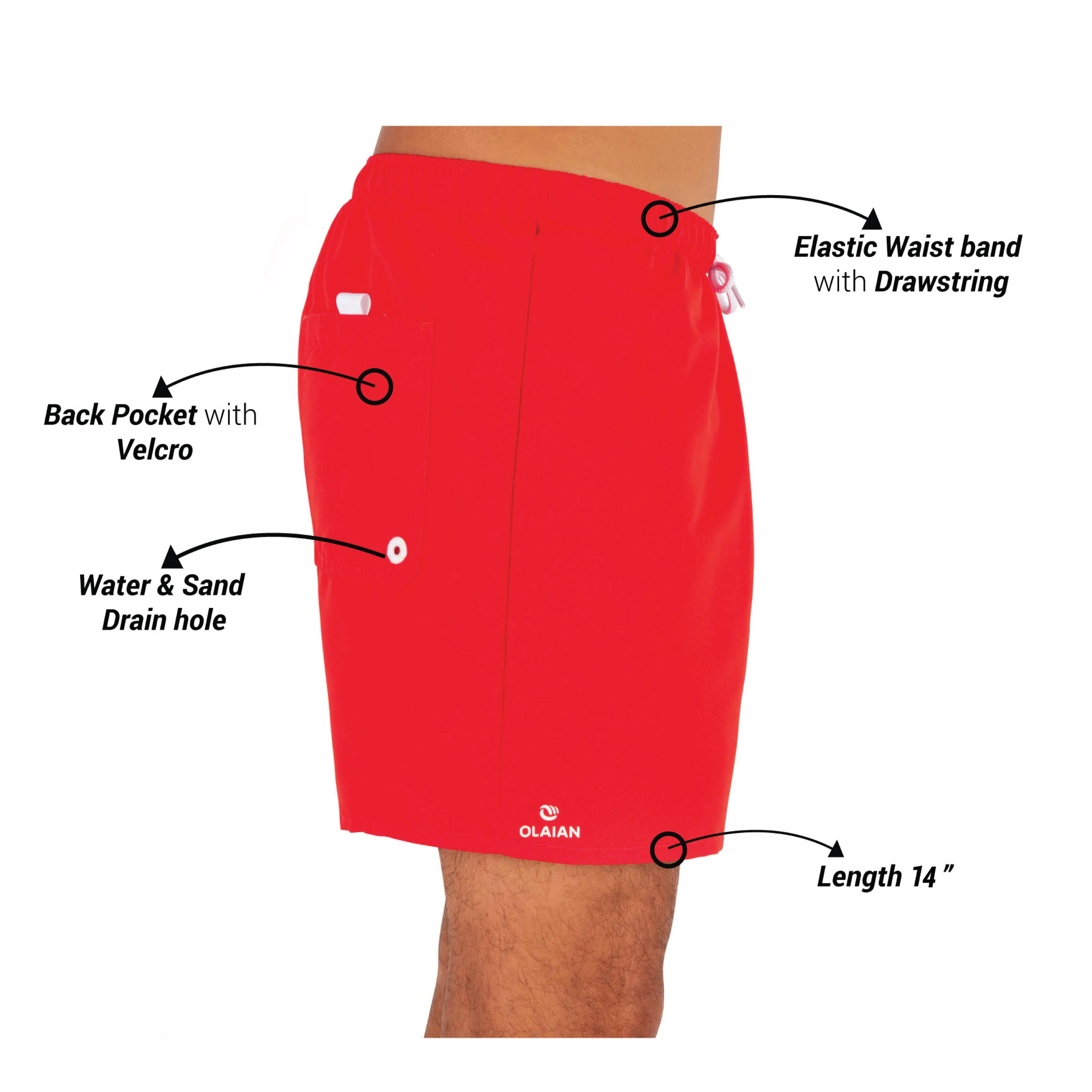 Men Surfing Hendaia Boardshorts Short Red -  2