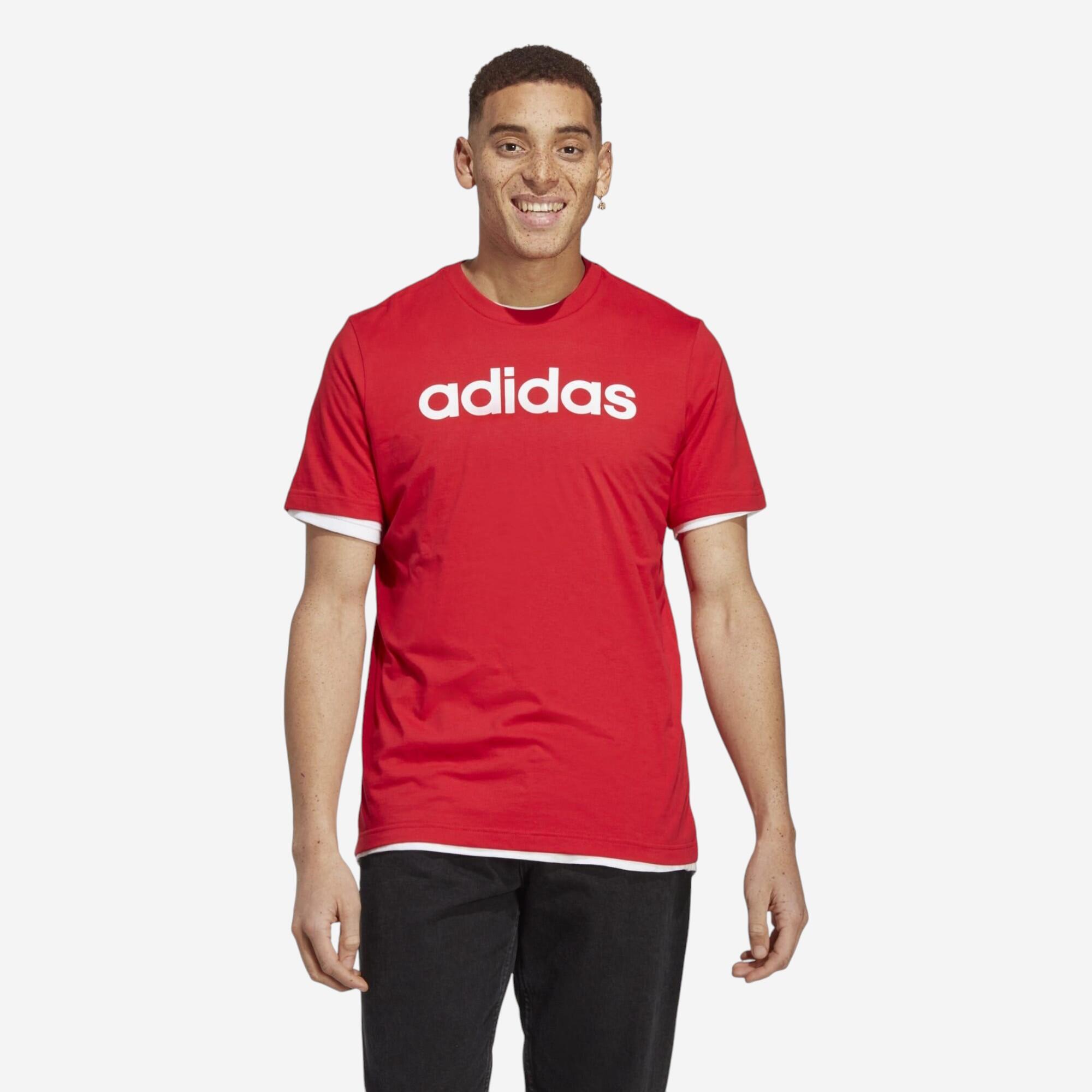 ADIDAS T-SHIRT DE FITNESS SOFT TRAINING HOMME ROUGE -