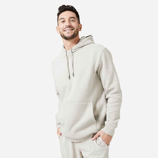 
      Men's Fitness Hoodie 500 Essentials - Linen
  