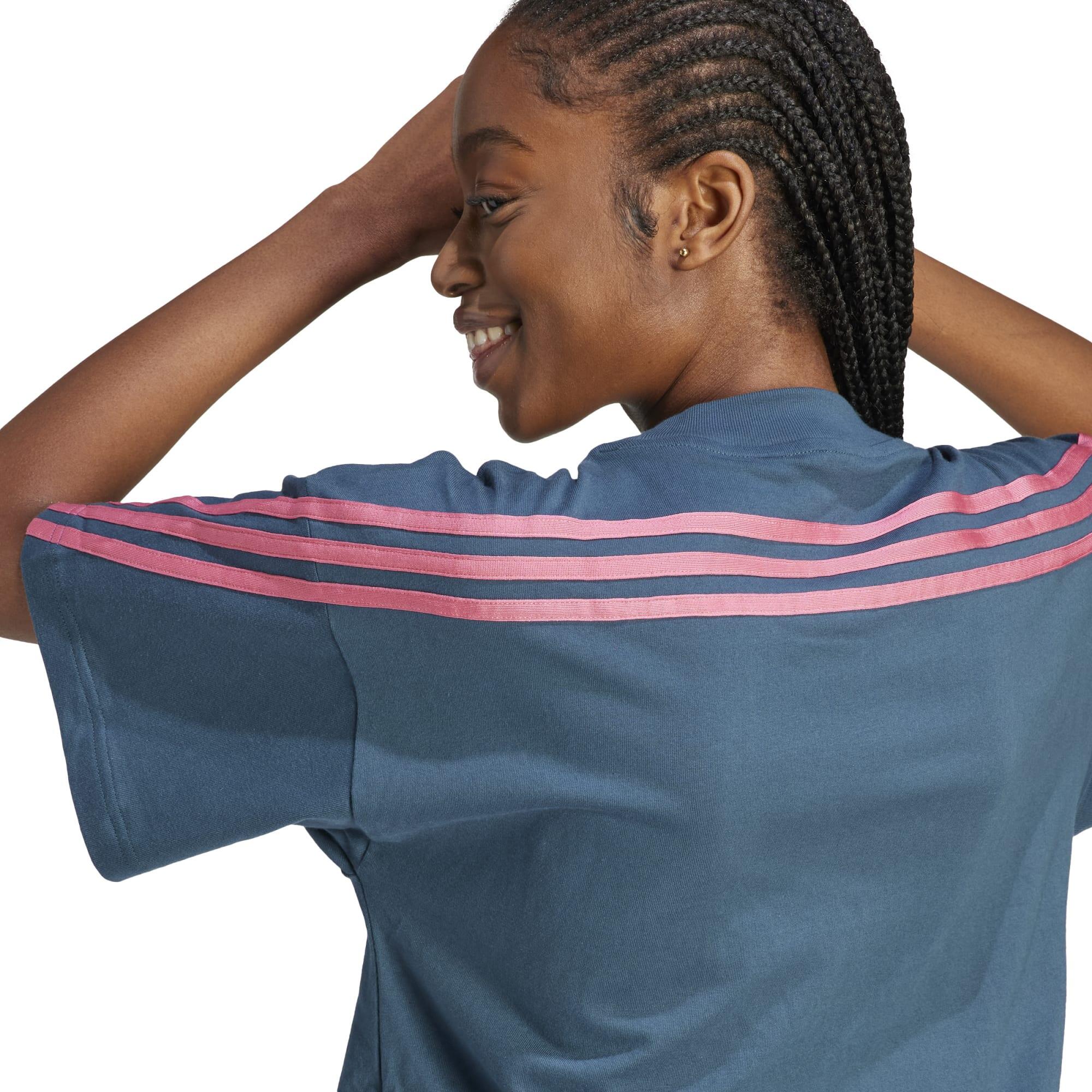 T-SHIRT DE FITNESS MULHER ADIDAS FUTURE ICONS AZUL ESCURO 5/13