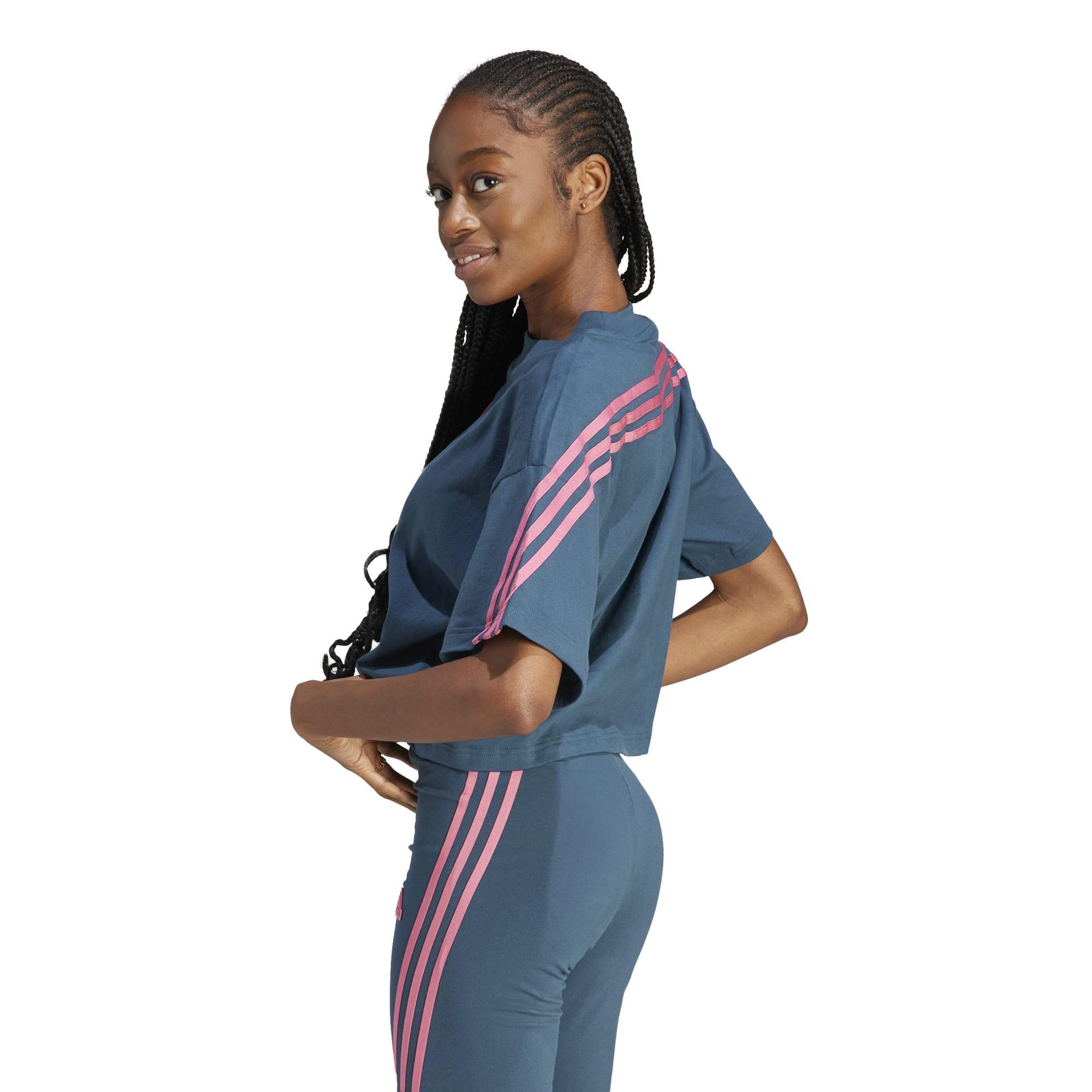 T-SHIRT DE FITNESS MULHER ADIDAS FUTURE ICONS AZUL ESCURO 2/13