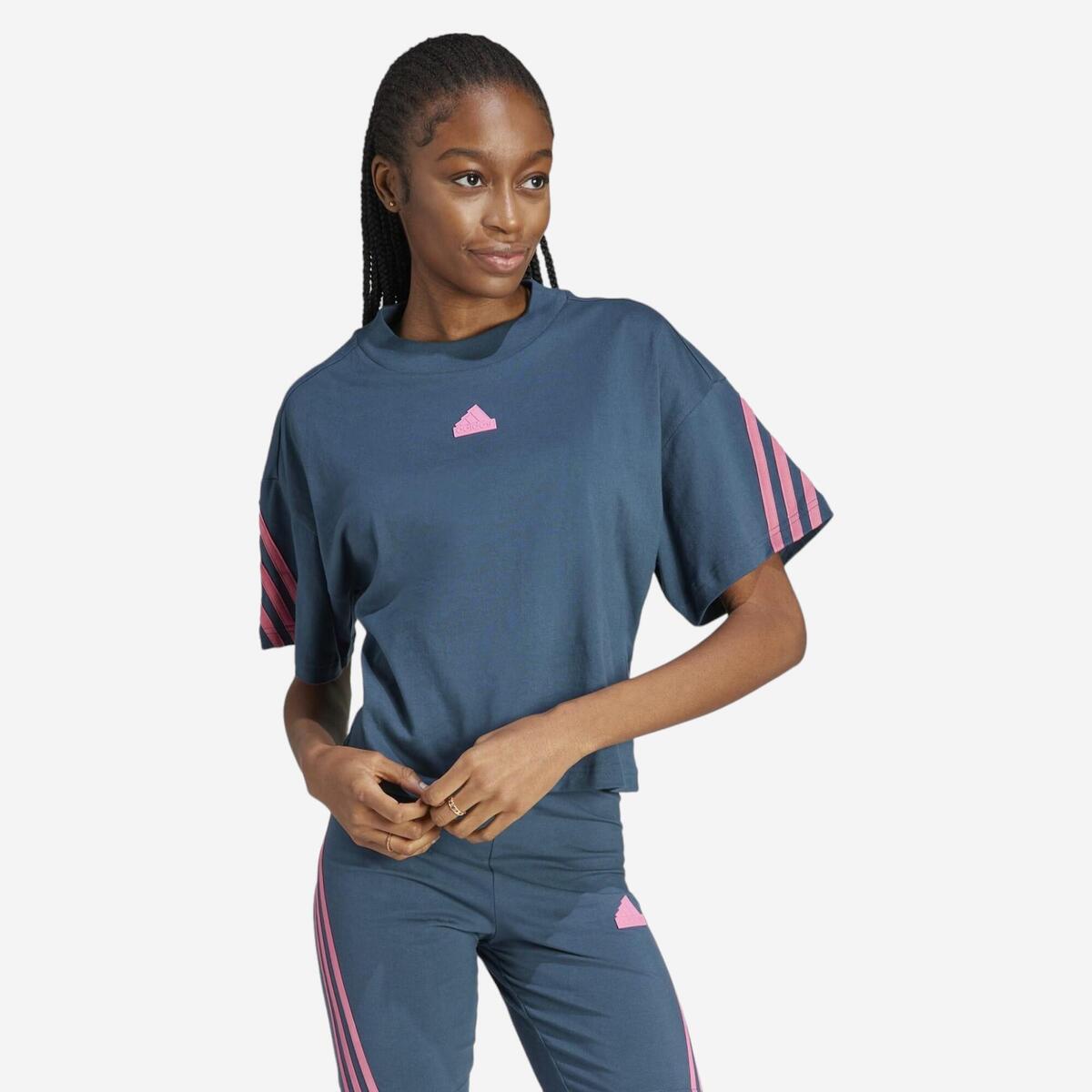 T-SHIRT FUTURE ICONS DE FITNESS SOFT TRAINING ADIDAS FEMME BLEU NUIT