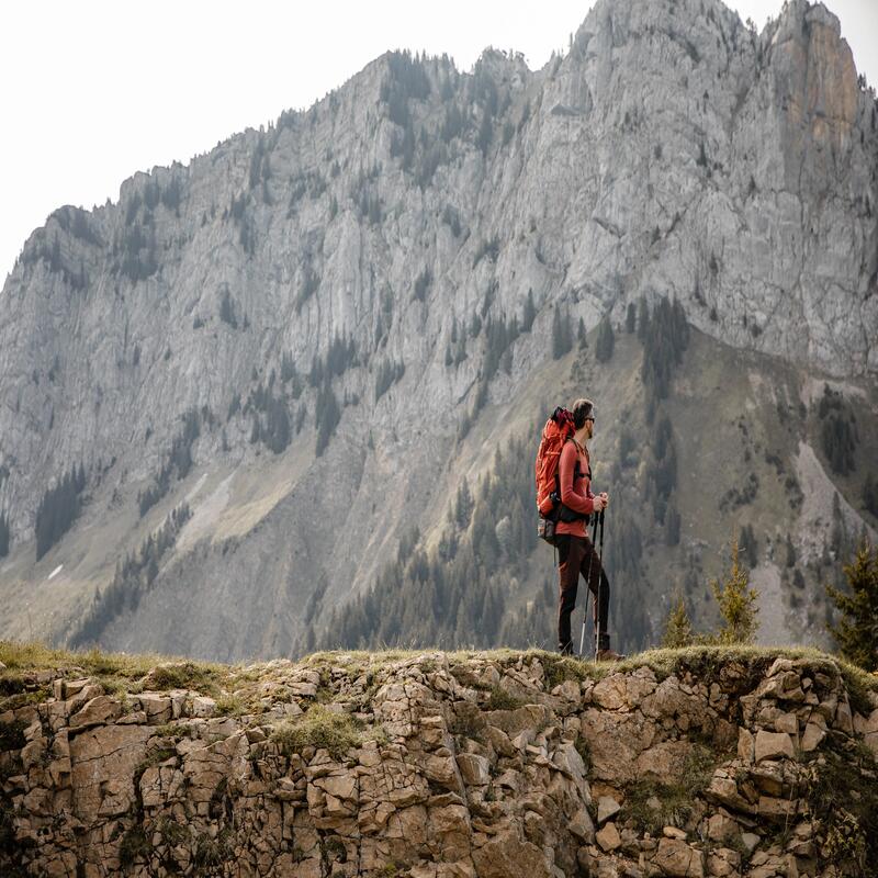 Koszulka trekkingowa męska z długim rękawem Forclaz MT500 merino