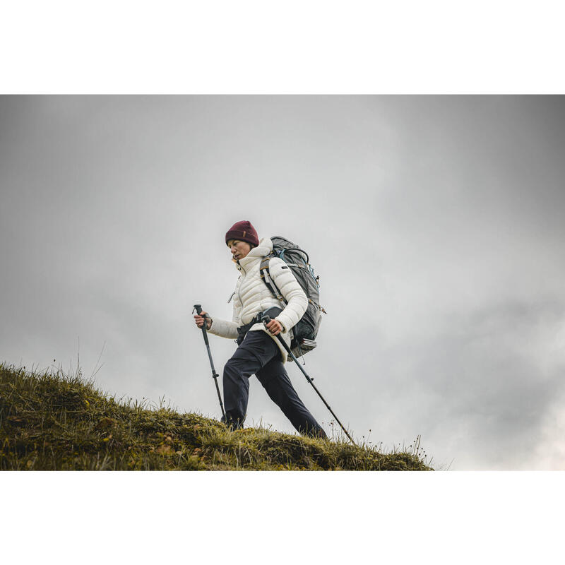 Geacă din puf Trekking la munte MT500 -10°C Material nevopsit Damă