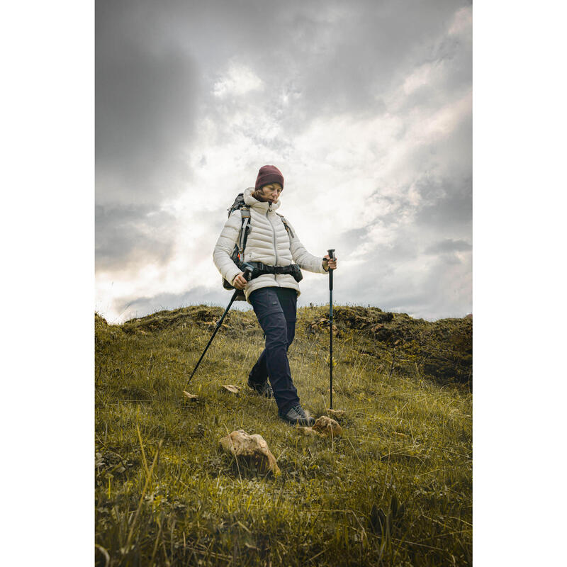 Geacă din puf Trekking la munte MT500 -10°C Material nevopsit Damă