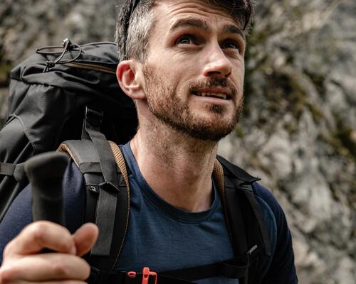 Koszulka trekkingowa męska z krótkim rękawem MT500 wełna merino