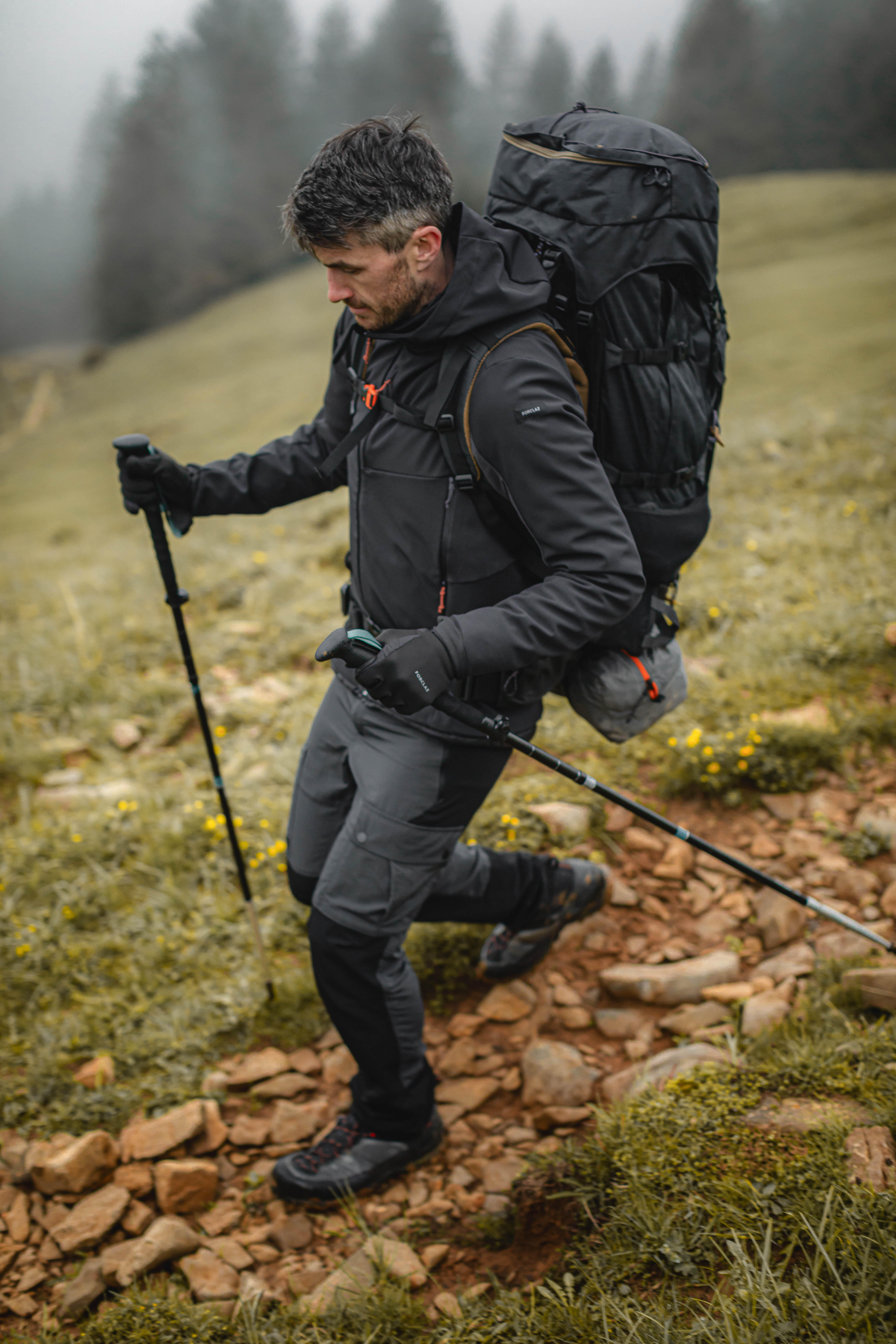 Men's Hiking Jacket - MT 500 Black - black - Forclaz - Decathlon