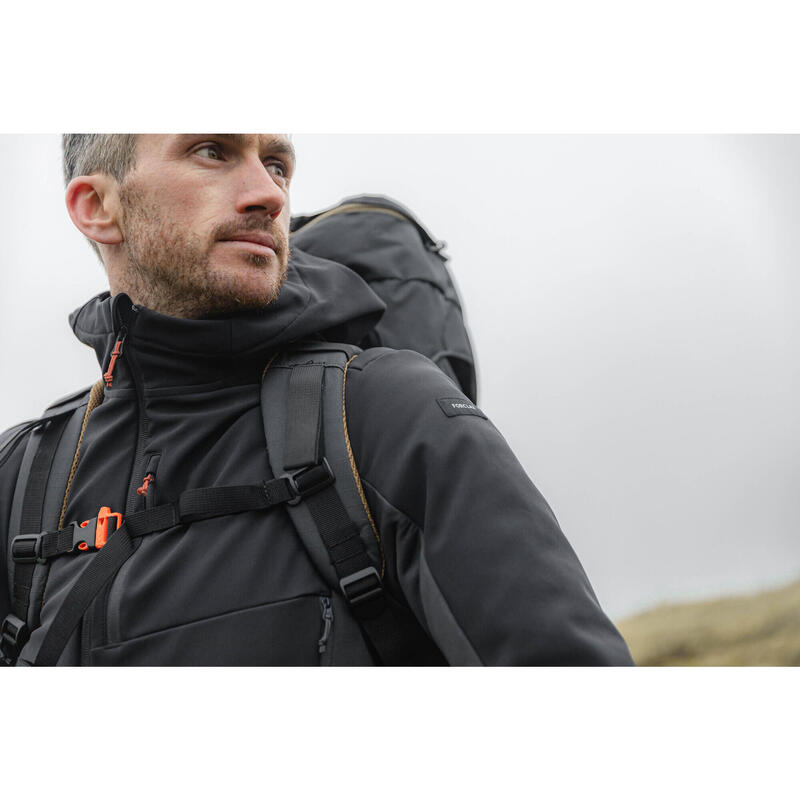 Casaco corta-vento softshell quente de Trekking - MT500 - Homem 