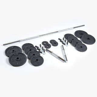 Adjustable Dumbbells and Bars Kit 50 kg Black